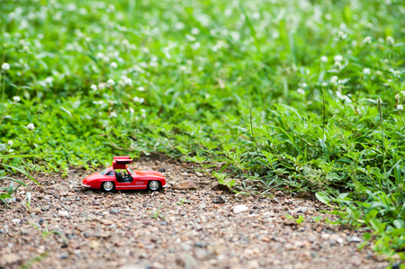 An Sport car model in nature place .の写真素材