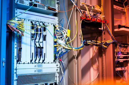 Core switch technology in network room place .の写真素材