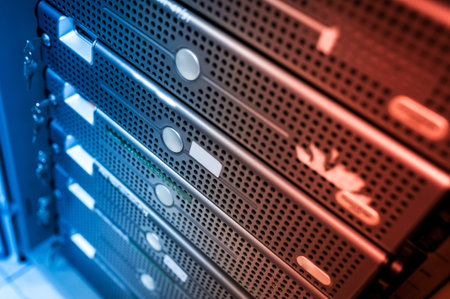 An Network servers in data room .