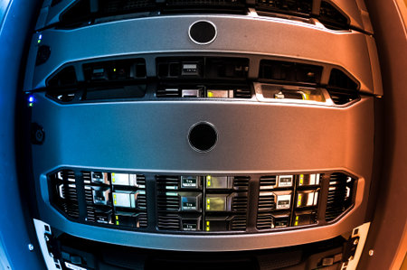 An Network servers in data room .