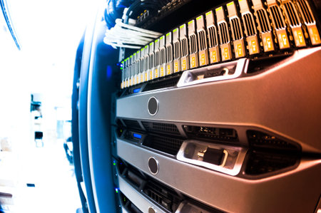 An Network servers in data room .