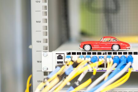 Core switch technology in network room place .の写真素材