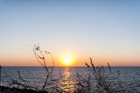 Sunset with brach in asia place .の写真素材