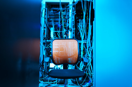 An Chair in the server room .の写真素材