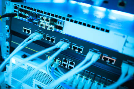 Core switch technology in network room place .の写真素材