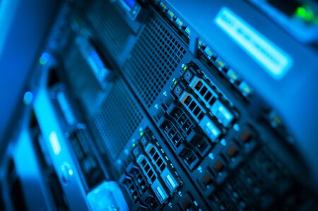 Network servers in data room Domestic Room .の写真素材