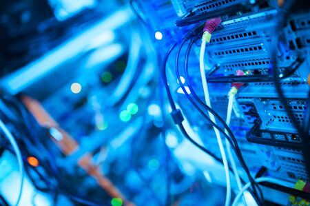 Network servers in data room Domestic Room .の写真素材