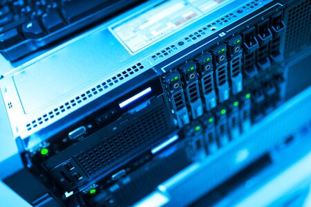 Network servers in data room Domestic Room .の写真素材