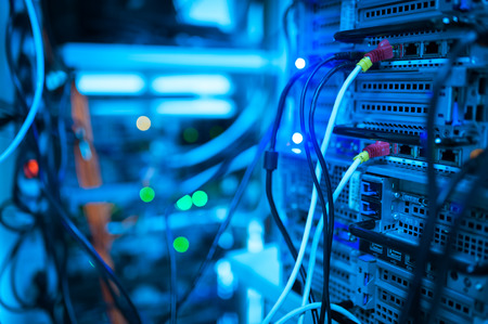 Network servers in data room Domestic Room .の写真素材