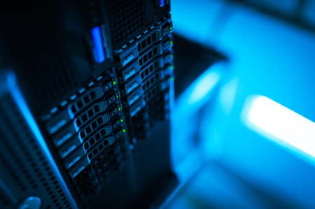 Network servers in data room Domestic Room .
