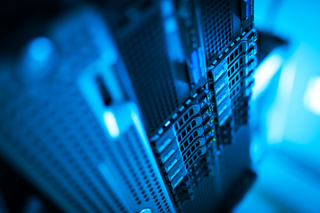 Network servers in data room Domestic Room .の写真素材