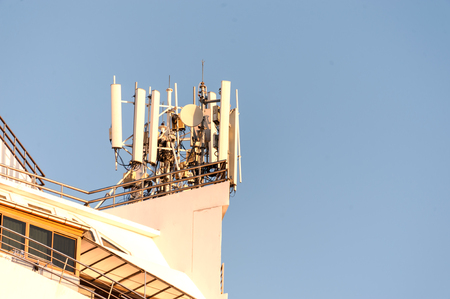 An Radar in blue sky sunset .の写真素材