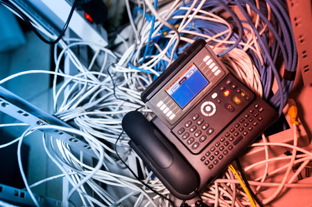 An IP Phone in soft light
