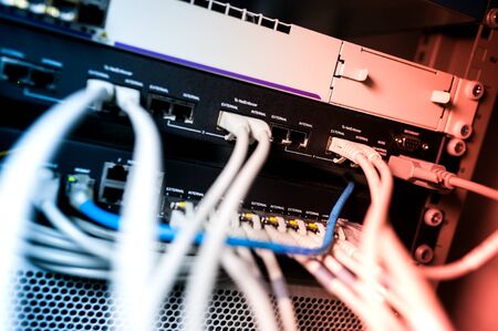 Core switch technology in network room place .の写真素材