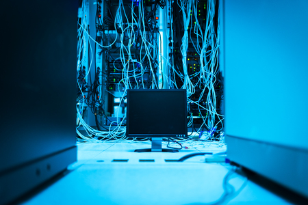 Network servers in data room Domestic Room .の写真素材