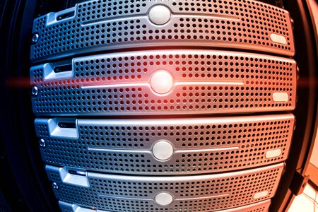 Network servers in data room Domestic Room .の写真素材