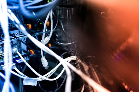 Core switch technology in network room place .の写真素材