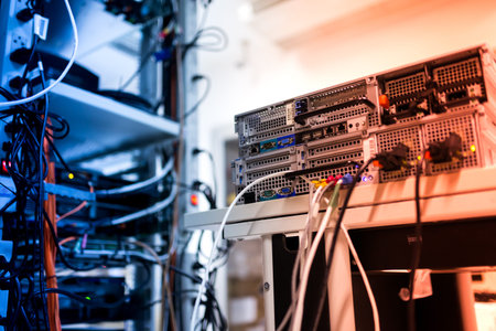 Network servers in data room Domestic Room .