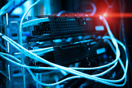Core switch technology in network room place .の写真素材