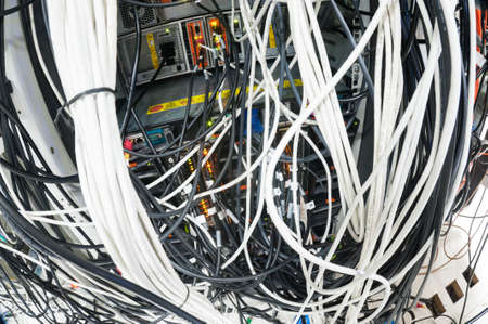 Network servers in data room Domestic Room .の写真素材