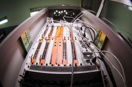 Core switch technology in network room place .の写真素材