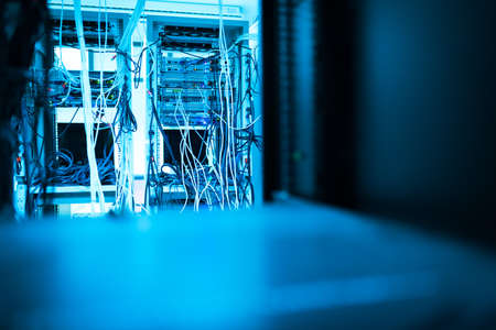 Network servers in data room Domestic Room .の写真素材
