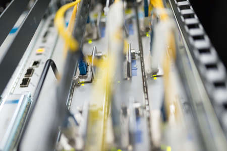 fiber optic with servers in a technology data center .の写真素材