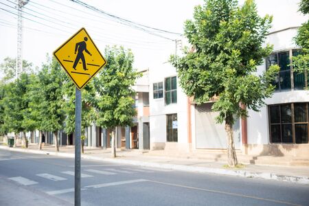 An Crosswalk sign of safety .の写真素材