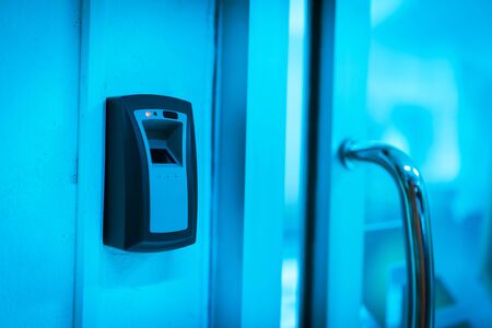 An Fingerprint machine server safety .の写真素材