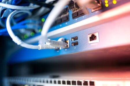 Core switch technology in network room place .の写真素材