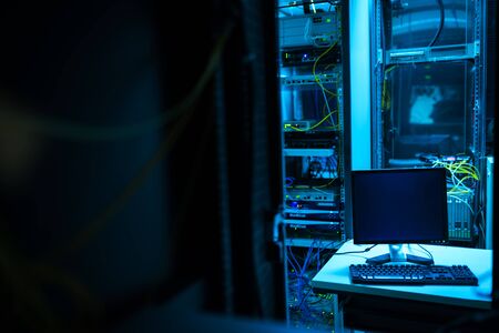 Network servers in data room Domestic Room .の写真素材