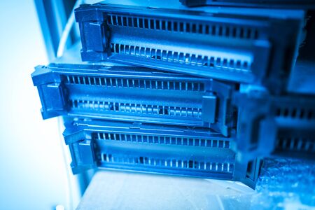 Network servers in data room Domestic Room .の写真素材