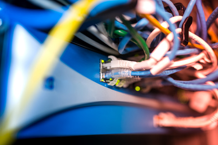 Core switch technology in network room place .の写真素材