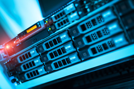 Network servers in data room Domestic Room .