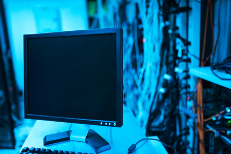 Network servers in data room Domestic Room .の写真素材