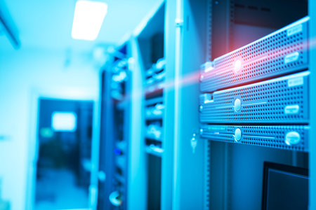 Network servers in data room Domestic Room .