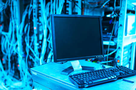 Network servers in data room Domestic Room .の写真素材