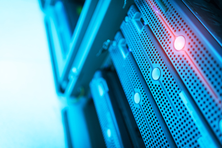 Network servers in data room Domestic Room .の写真素材
