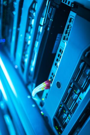 Storage servers in data room Domestic Room .の写真素材
