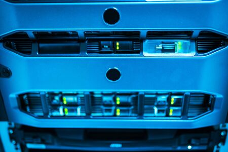 Storage servers in data room Domestic Room .の写真素材