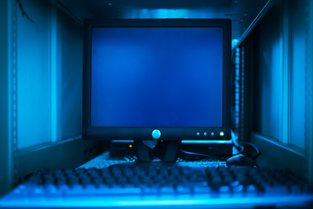 Storage servers in data room Domestic Room .の写真素材