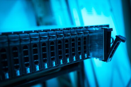 Storage servers in data room Domestic Room .の写真素材