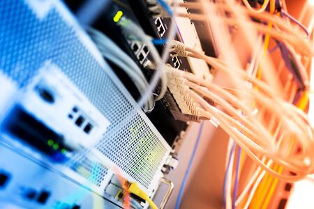 Core switch technology in network room place .の写真素材
