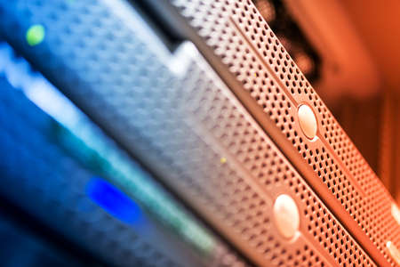 Storage servers in data room Domestic Room .の写真素材