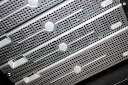 Storage servers in data room Domestic Room .の写真素材