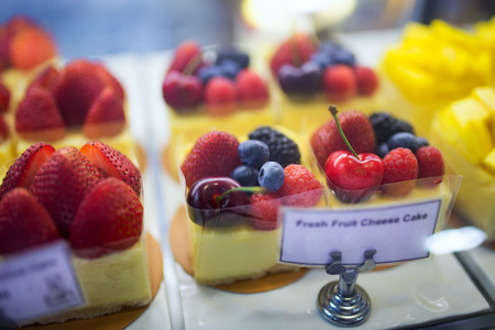 An fruit cake  in soft light .の写真素材