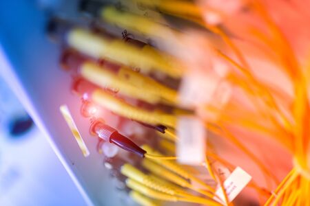 fiber optic with servers in a technology data center .の写真素材