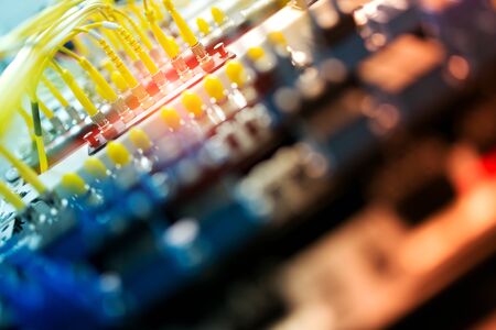 fiber optic with servers in a technology data center .の写真素材