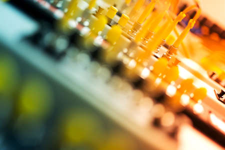 fiber optic with servers in a technology data center .の写真素材