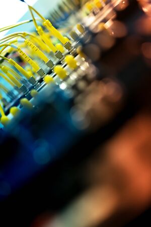 fiber optic with servers in a technology data center .の写真素材